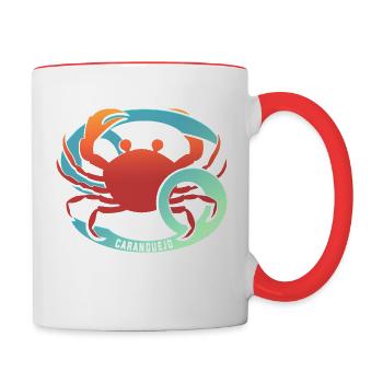 Tierkreis - Caranguejo - Tasse zweifarbig - Weiß/Rot - Rechts