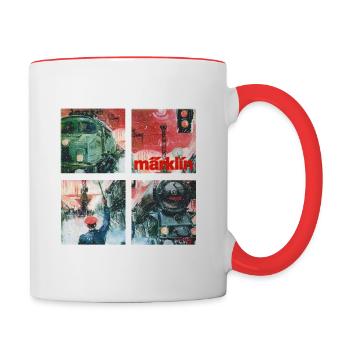 Märklin Railway Tiles - Contrasting Mug - white/red - Right
