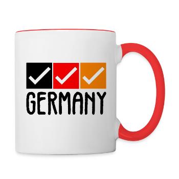 Flagge Deutschlands - Tasse zweifarbig - Weiß/Rot - Rechts