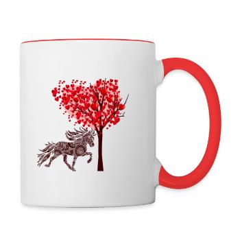 Tölter 3 Herzbaum - Tasse zweifarbig - Weiß/Rot - Rechts