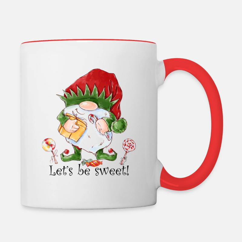Soyons gentils! - Mug contrasté - blanc/rouge