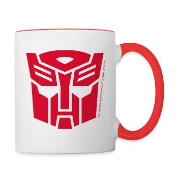 Transformers Earth Spark Symbol Brustmotiv Autobot - Tasse zweifarbig - Weiß/Rot - Rechts