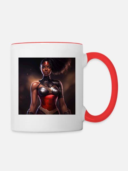 Superheldin 2.0 - Tasse zweifarbig - Weiß/Rot