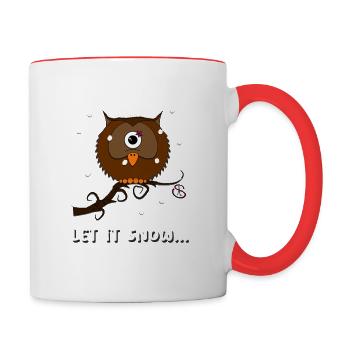 Let it Snow - Contrasting Mug - white/red - Right