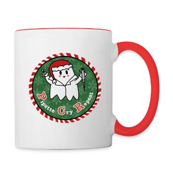 Xmas PCR - Tasse zweifarbig - Weiß/Rot - Rechts