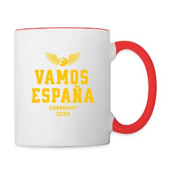 Spain 2024 football supporter - Contrasting Mug - white/red - Right