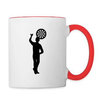 Dart for left-handers - Contrasting Mug - white/red - Right