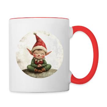 Christmas Elf - Mug contrasté - blanc/rouge - Droite