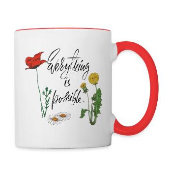 everything is possible - Contrasting Mug - white/red - Right