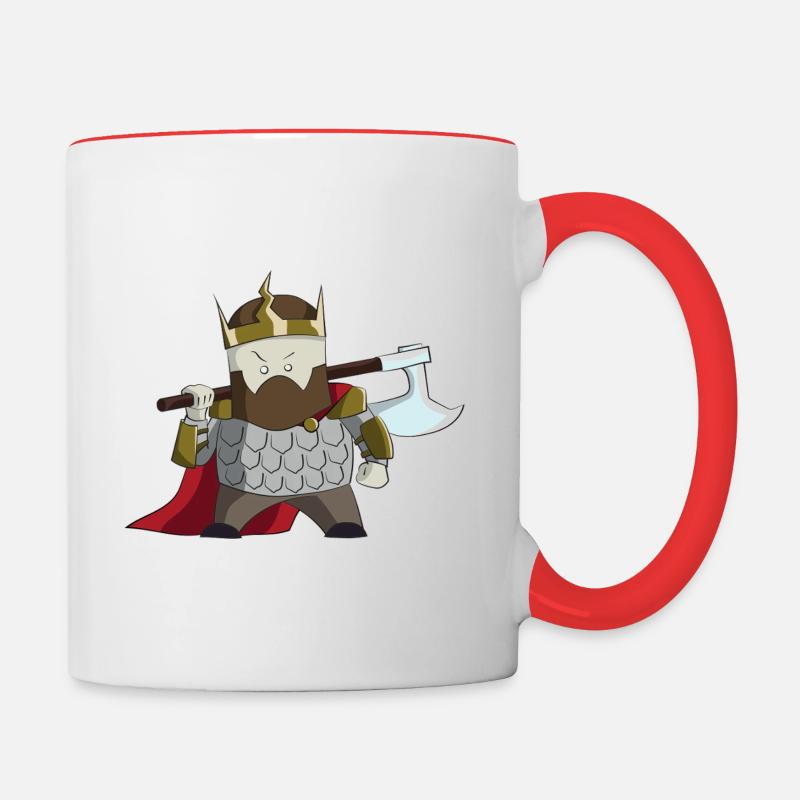 Perun - Dieu du Tonnerre - Mug contrasté - blanc/rouge