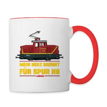 Märklin Mein Herz Brennt Für Spur H0 - Tasse zweifarbig - Weiß/Rot - Rechts
