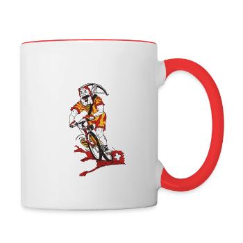VTT, Wiltsch, Haslital, Suisse, Sports - Mug contrasté - blanc/rouge - Droite