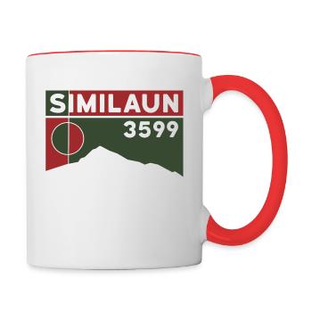 Similaun Glacier High Tour Hike Ötztal Tyrol - Contrasting Mug - white/red - Right