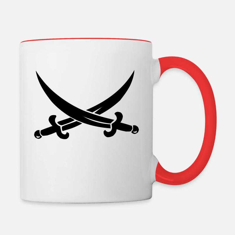 sabre - Mug contrasté - blanc/rouge