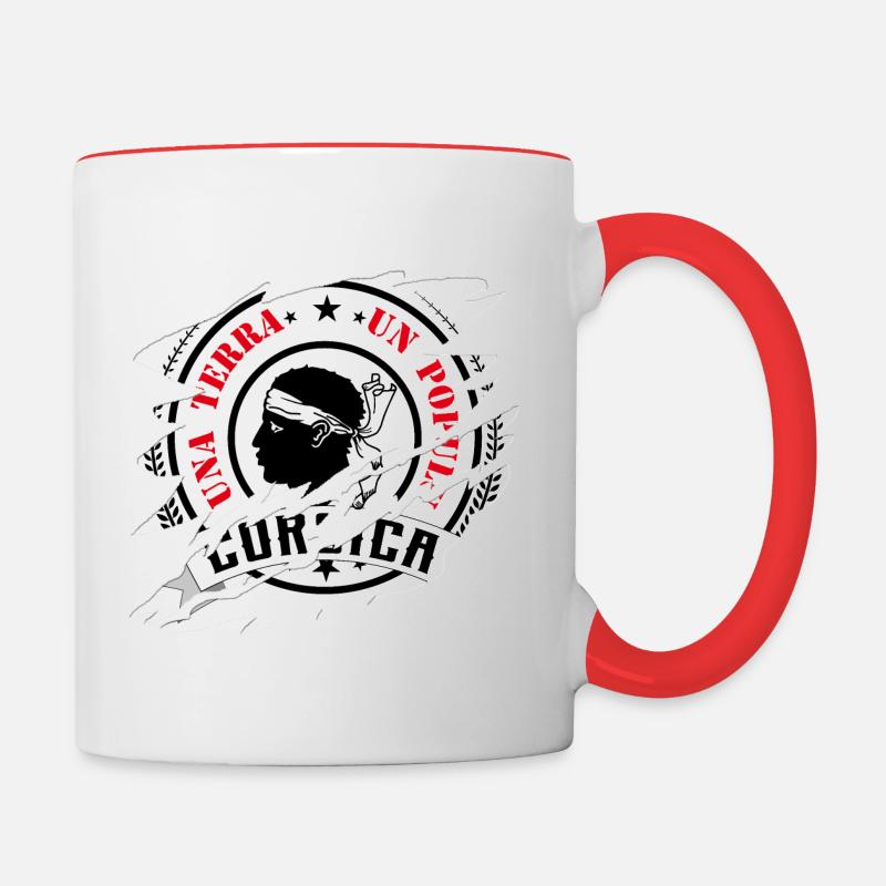 Corsica - Mug contrasté - blanc/rouge