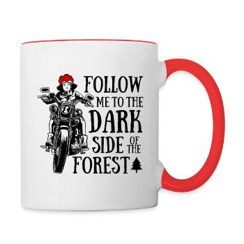 Black Forest biker - Contrasting Mug - white/red - Right