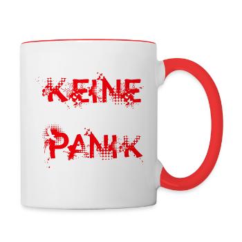 Pas de panique - Mug contrasté - blanc/rouge - Droite