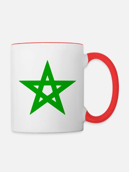 Marokko - Tasse zweifarbig - Weiß/Rot
