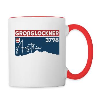 Großglockner Hohe Tauern Ski Tour Randonnée Course à pied en montagne - Mug contrasté - blanc/rouge - Droite