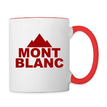 Montagne Mont-Blanc - Mug contrasté - blanc/rouge - Droite