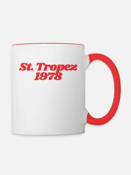 St Tropez 1978 - Tasse zweifarbig - Weiß/Rot