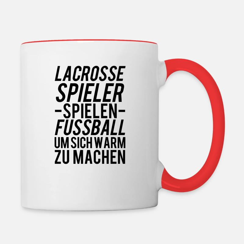 Lacrosse - Tasse zweifarbig - Weiß/Rot