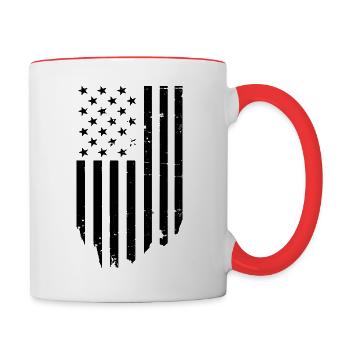 Stars and Stripes - Mug contrasté - blanc/rouge - Droite