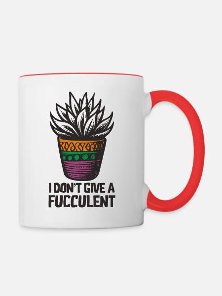 Fukkulente - Tasse zweifarbig - Weiß/Rot