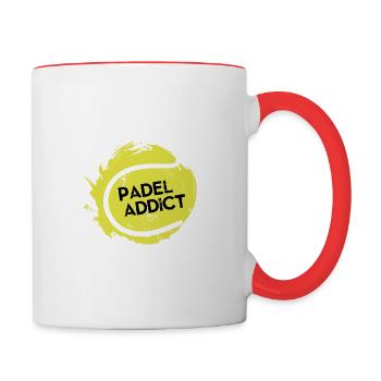 Padel Addict - Tasse zweifarbig - Weiß/Rot - Rechts