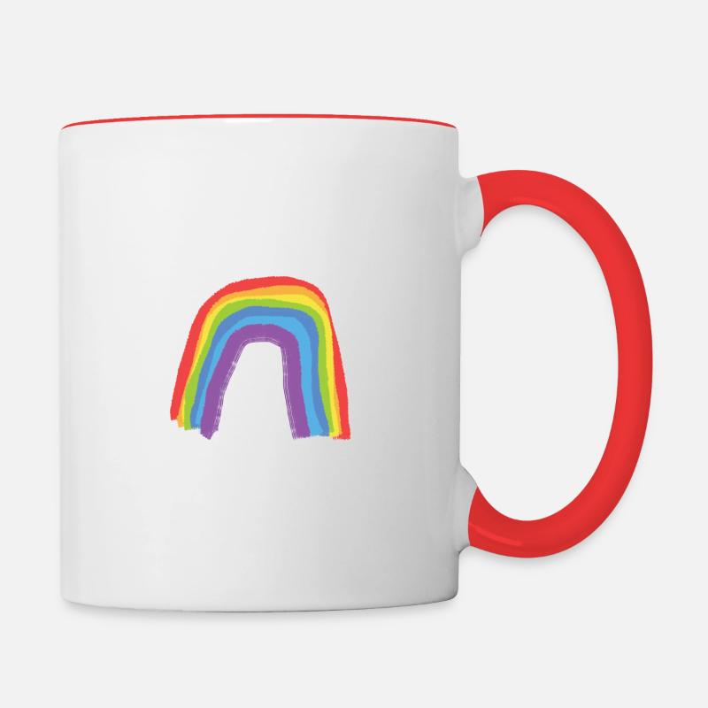 rainbow - Contrasting Mug - white/red