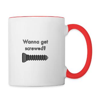 T-shirt for trauma surgeons and orthopaedic surgeons - Contrasting Mug - white/red - Right