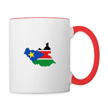 South Sudan - Contrasting Mug - white/red - Right