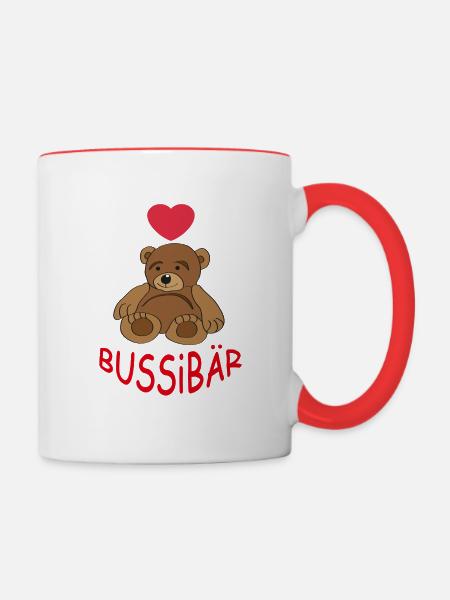 Bussi Baer - Tasse zweifarbig - Weiß/Rot