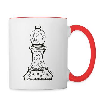 Pawn - Contrasting Mug - white/red - Right