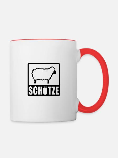 Scharfschütze - Tasse zweifarbig - Weiß/Rot