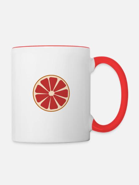 Fruit Lover - Tasse zweifarbig - Weiß/Rot