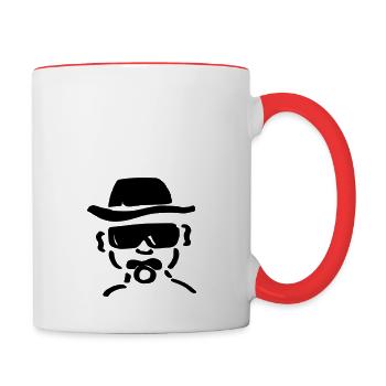 139 Baby - Tasse zweifarbig - Weiß/Rot - Rechts