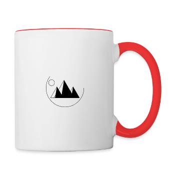 MONTAGNE - Mug contrasté - blanc/rouge - Droite