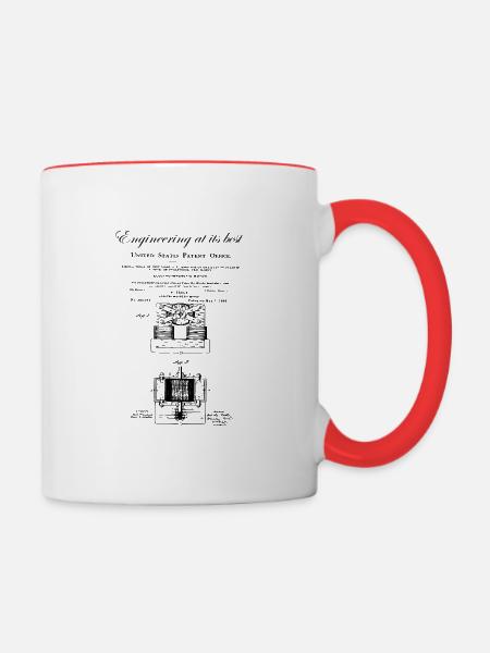 Nikola Tesla / Electro-Magnetic-Motor - Tasse zweifarbig - Weiß/Rot