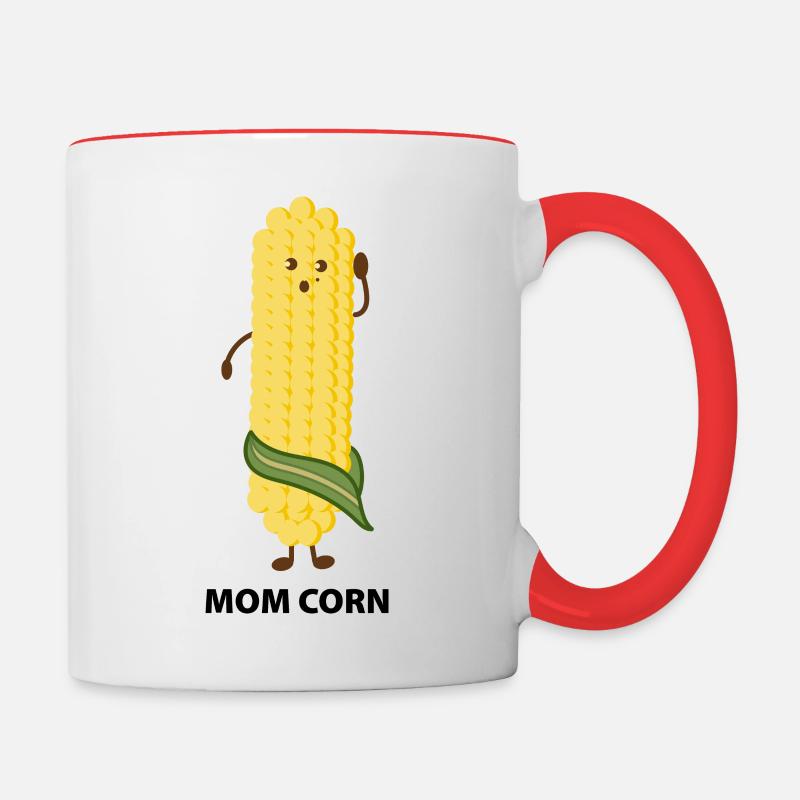 Mama Corn - Contrasting Mug - white/red