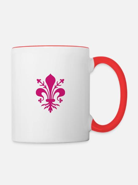 Lila Mädchen - Tasse zweifarbig - Weiß/Rot