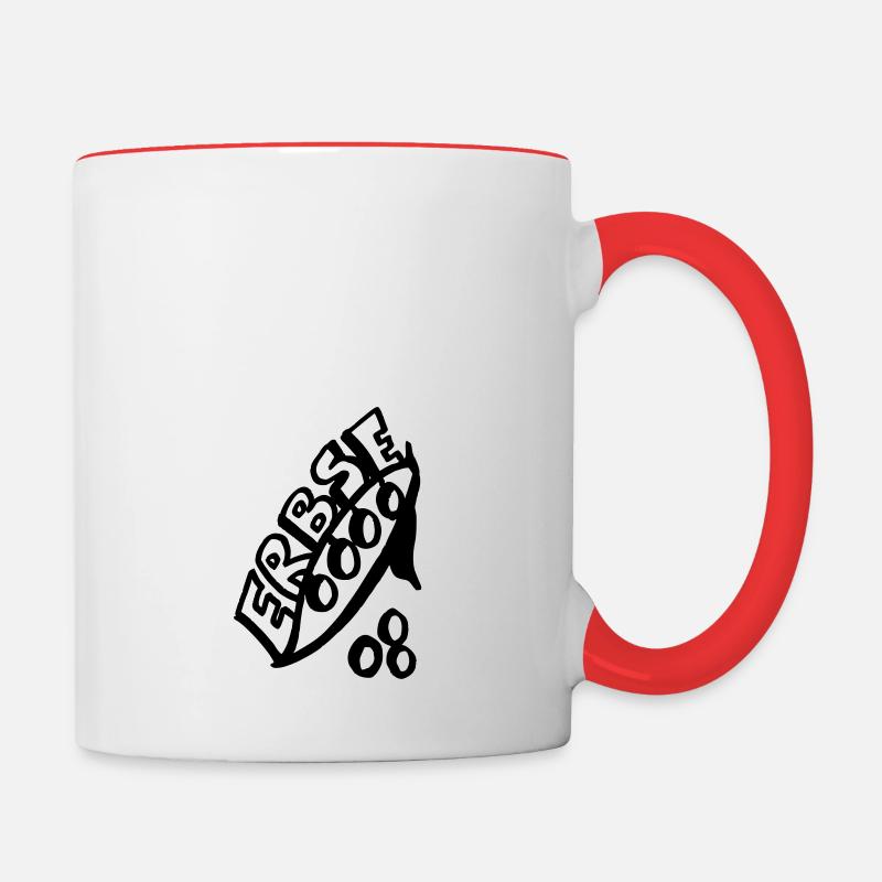 230 peas - Contrasting Mug - white/red