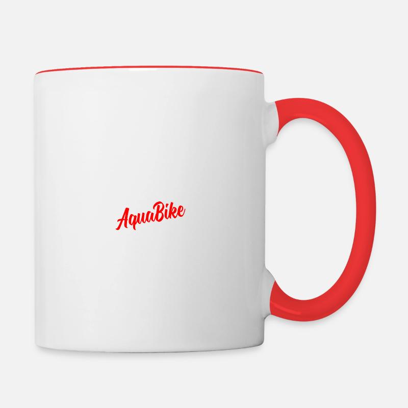 oh zut, c'est aquabike time - Mug contrasté - blanc/rouge