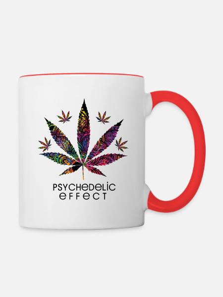 Psychedelic effect - Tasse zweifarbig - Weiß/Rot