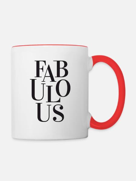 Fabulous - Tasse zweifarbig - Weiß/Rot