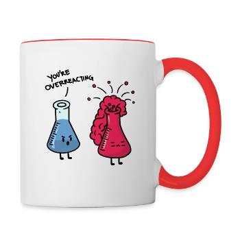 Lab Overreacting - Tasse zweifarbig - Weiß/Rot - Rechts