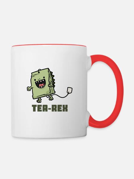 Tea Rex Tee-Rex - Tasse zweifarbig - Weiß/Rot