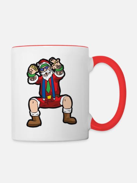 HIPSTER SANTA CLAUS - Tasse zweifarbig - Weiß/Rot