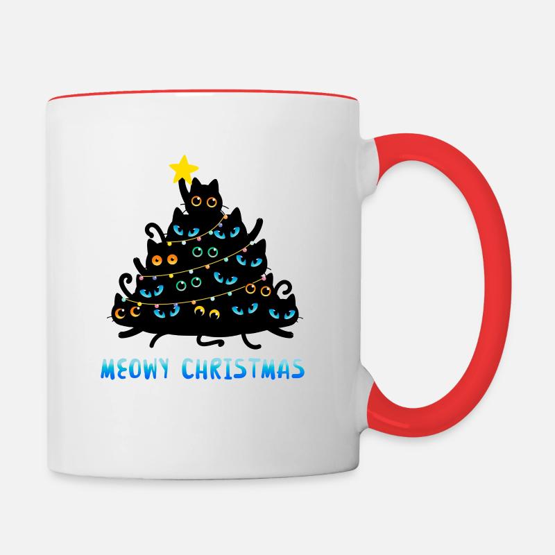 Noël De Noël De Noël - Mug contrasté - blanc/rouge