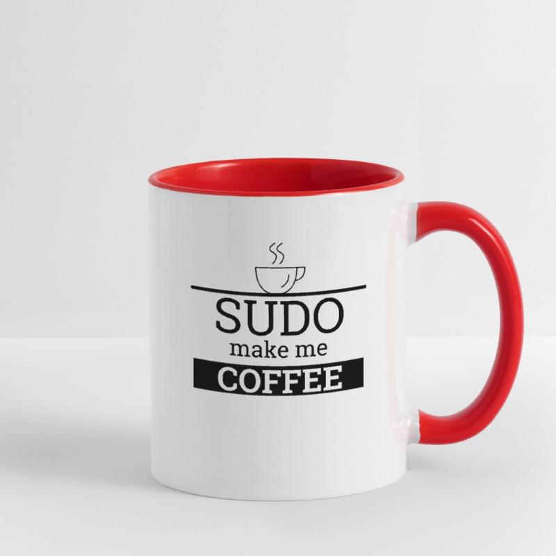 "Sudo make me Coffee" | Linux, Informatik, Admin Tasse zweifarbig